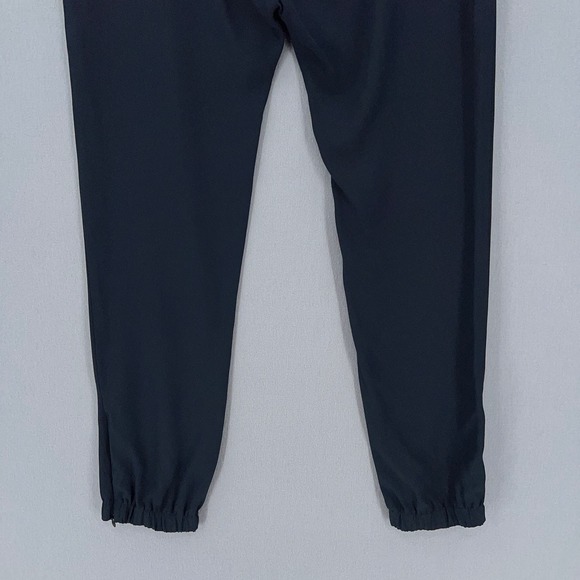 NILI LOTAN Silk Jogger Pants Womens 2 Dark Navy Tapered Pull On Track Drawstring - Picture 9 of 16